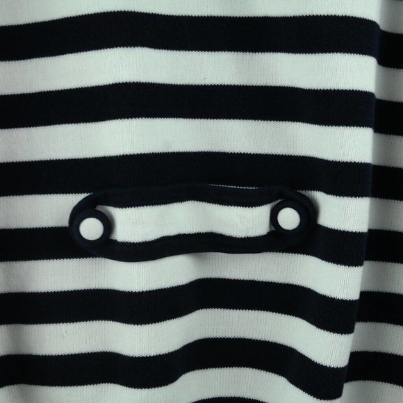 Banana Republic Women’s Size 2 Navy & White Striped Sweater Blazer - Picture 5 of 12